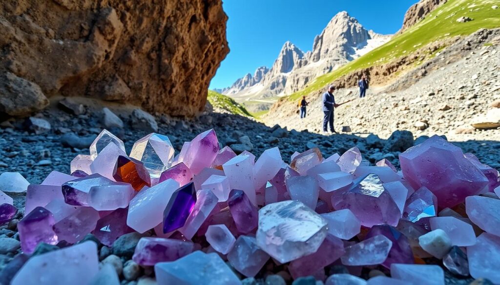 crystal mining locations