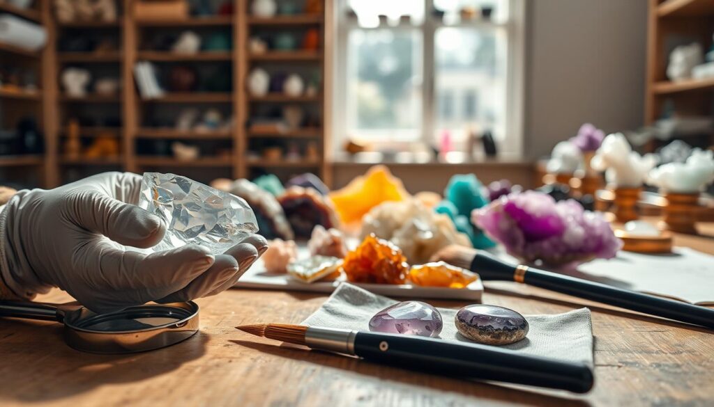 mineral identification and cleaning