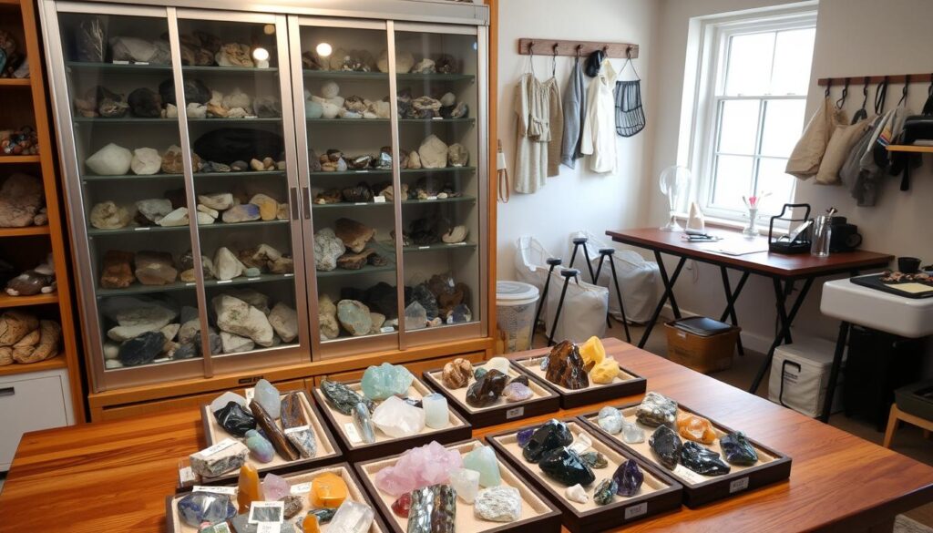 rock and crystal storage techniques