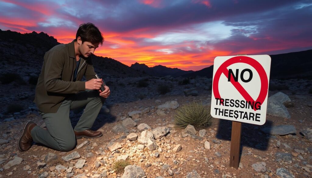 rockhounding in prohibited areas