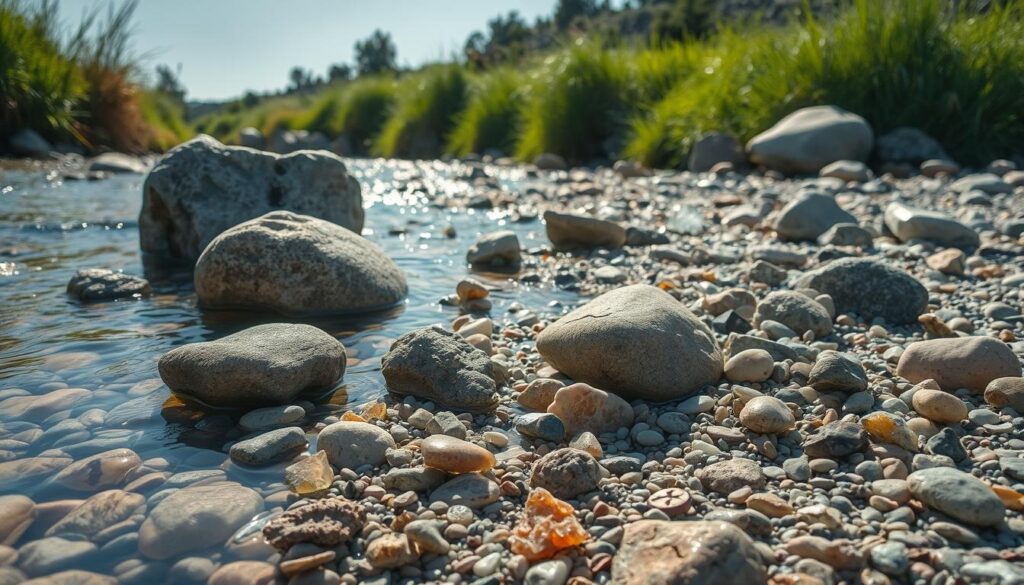 rocks in riverbeds